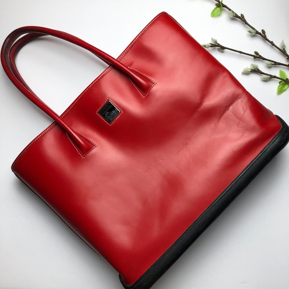 DOONEY & BOURKE Vintage Red Leather Handbag - Picture 1 of 16